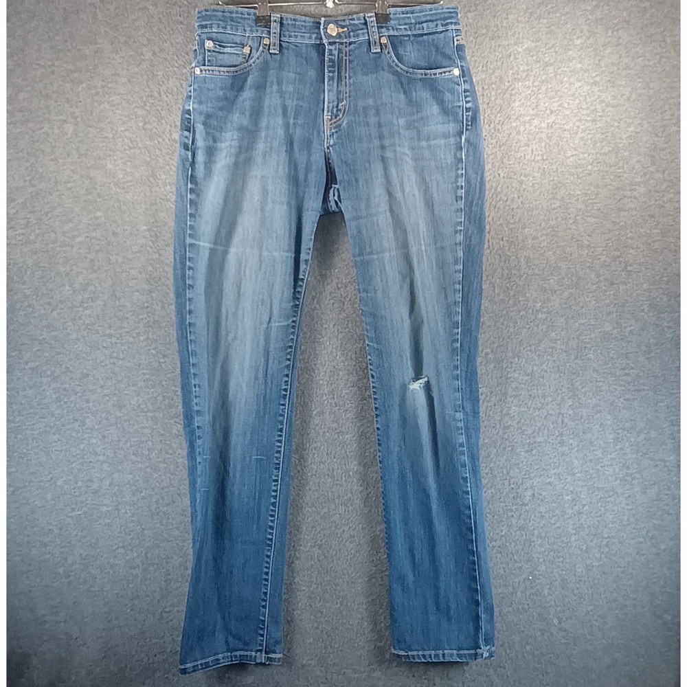 Levis Mid Rise Skinny Jeans‎ Womens Size 12M (31x32) Blue Denim Stretch Legging